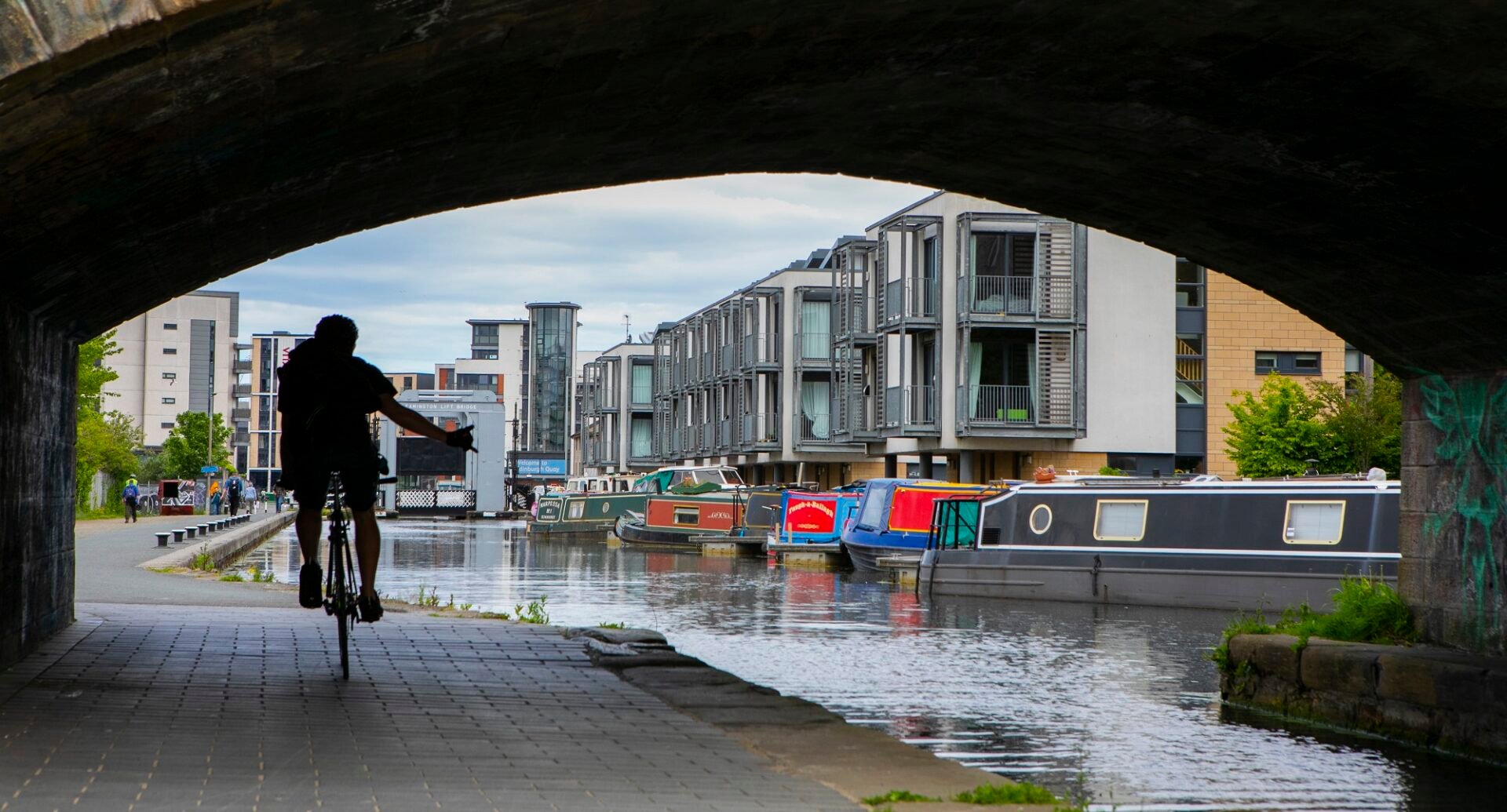 Canal and Cyclist