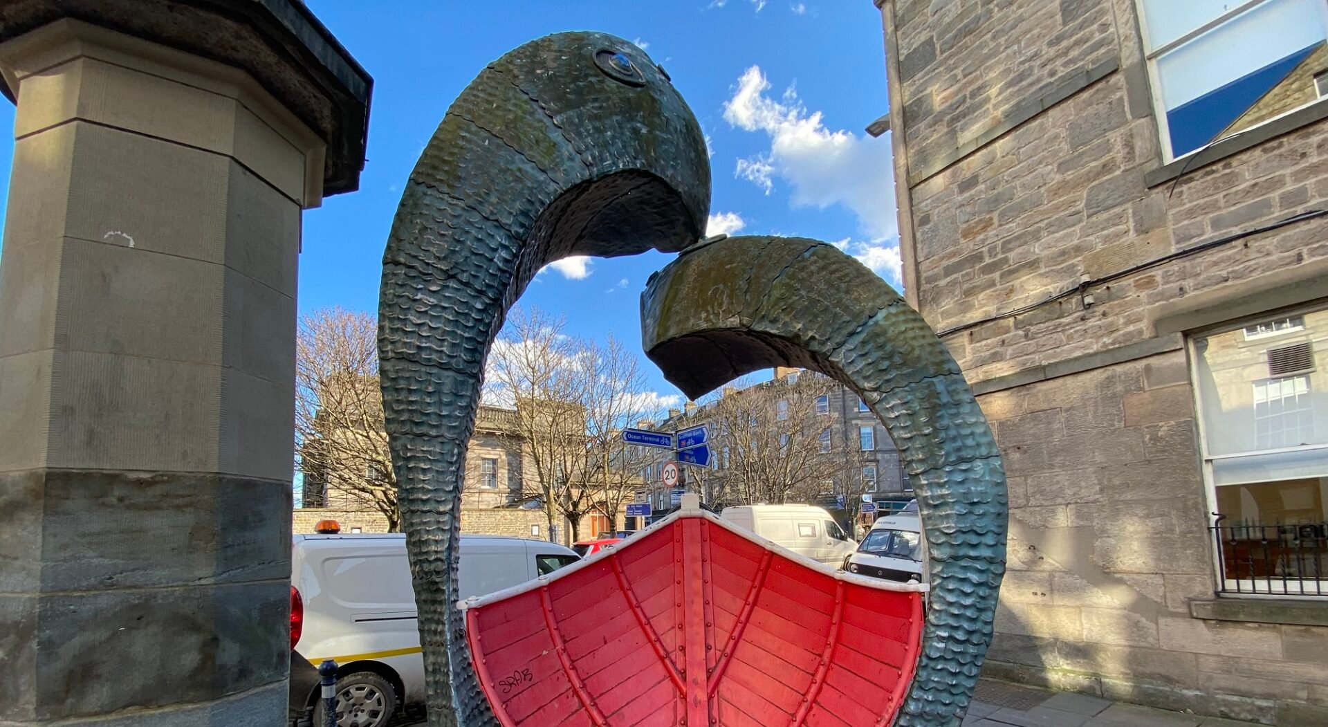 Leith Fish & Boat Sculpture