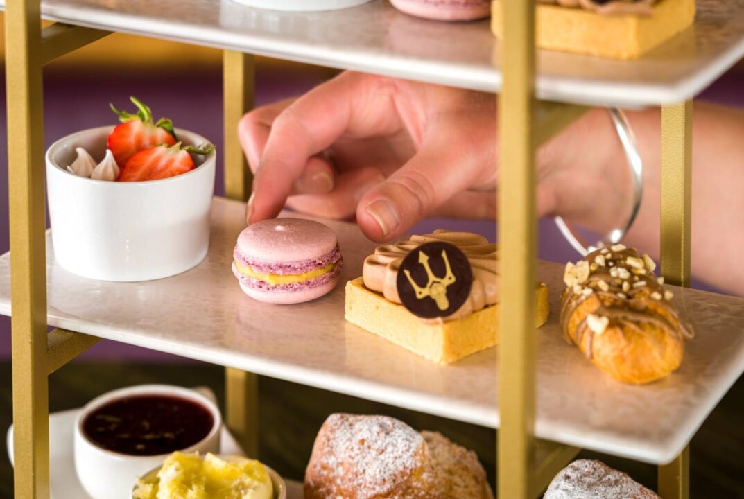 A close-up of sweet treats on a cake stand from Fingal's Afternoon Tea. ,© Brendan MacNeil
