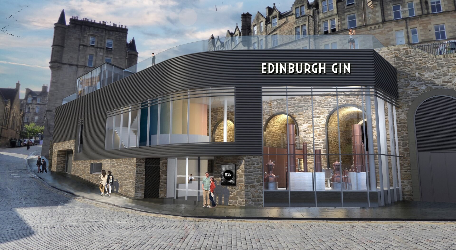 Artist Impression of Exterior of New Edinburgh Gin Attraction