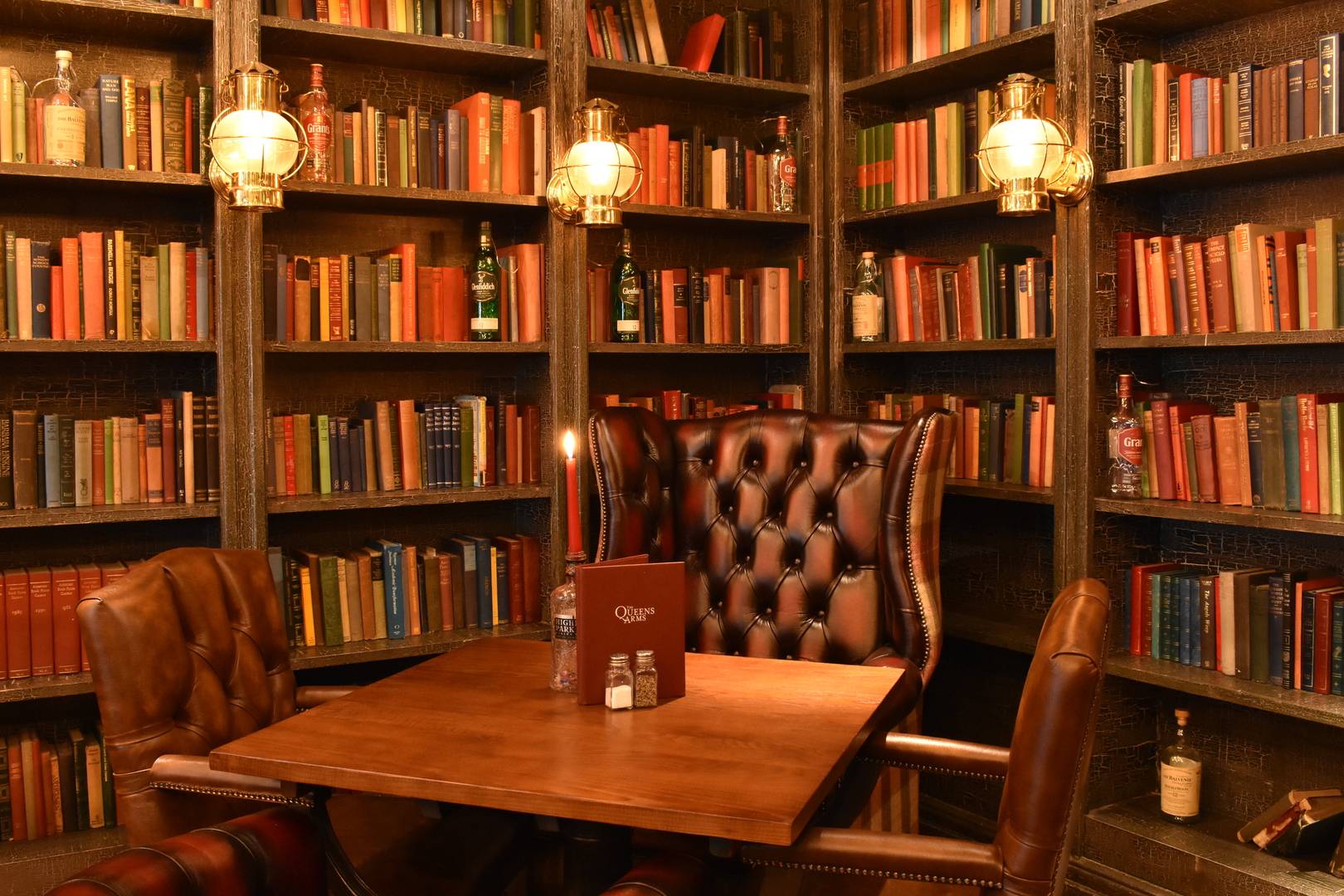 Leather chesterfields, Cosy Corner