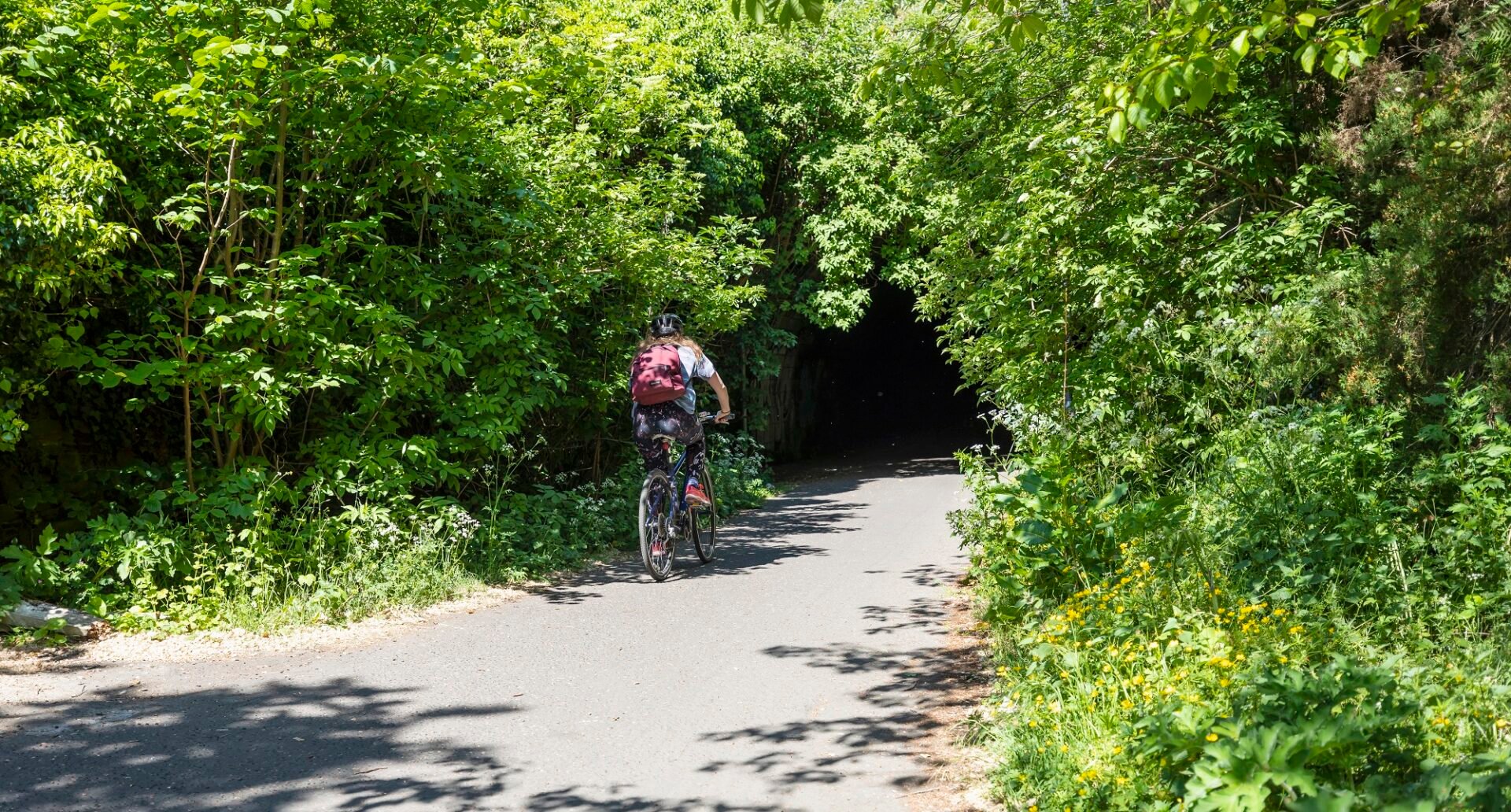 The Innocent Railway tunnel in Edinburgh, part of National Cycle Networks Route 1