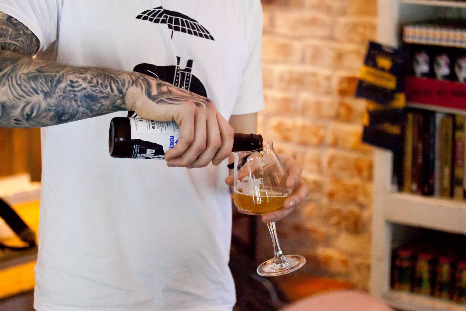 Pouring craft beer into a tasting glass,© ScotBeer Ltd