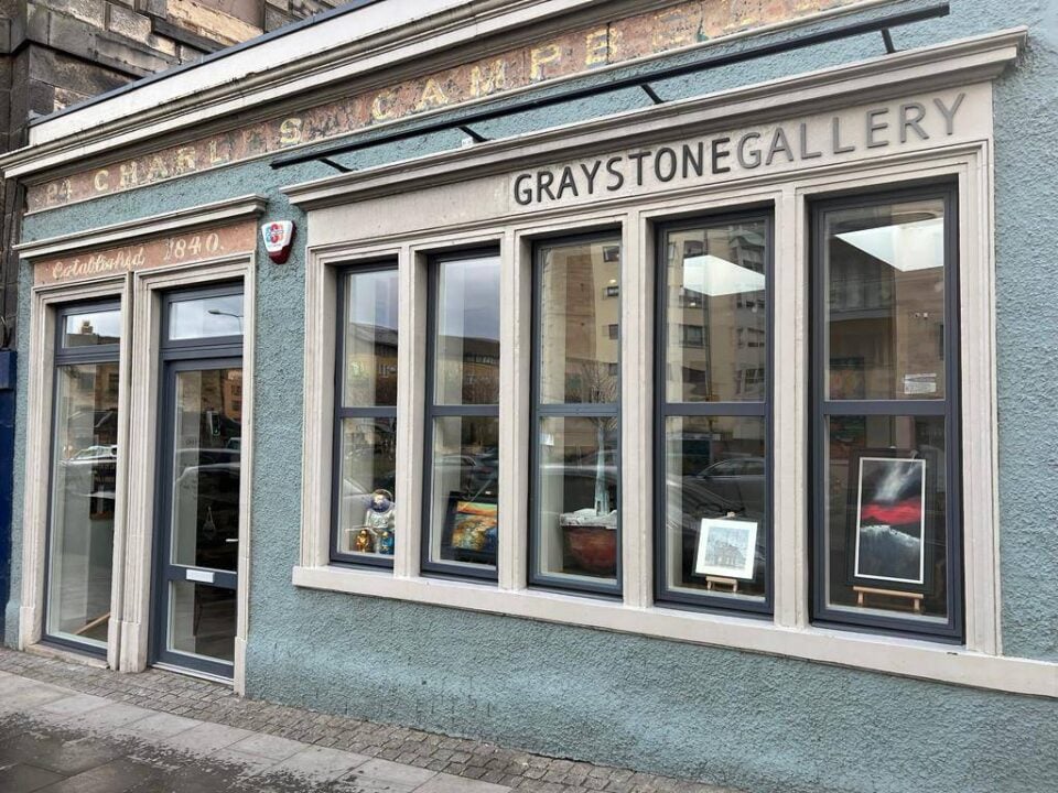 Graystone Gallery entrance and front windows,© Graystone Gallery 2023