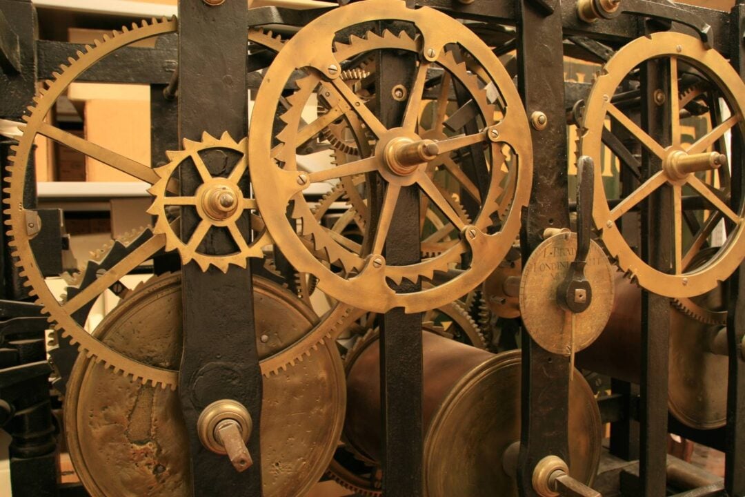 Image of cogs and gears featured on a collection item in the Museum Collections Centre