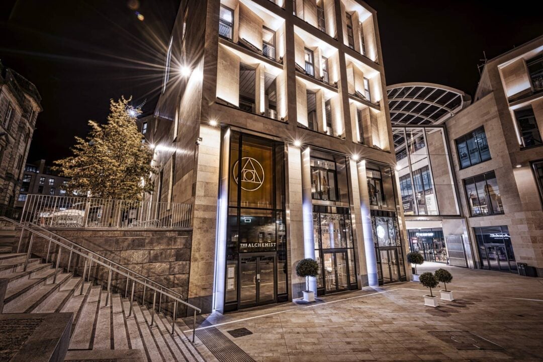 Exterior entrance to The Alchemist St James Quarter in Edinburgh