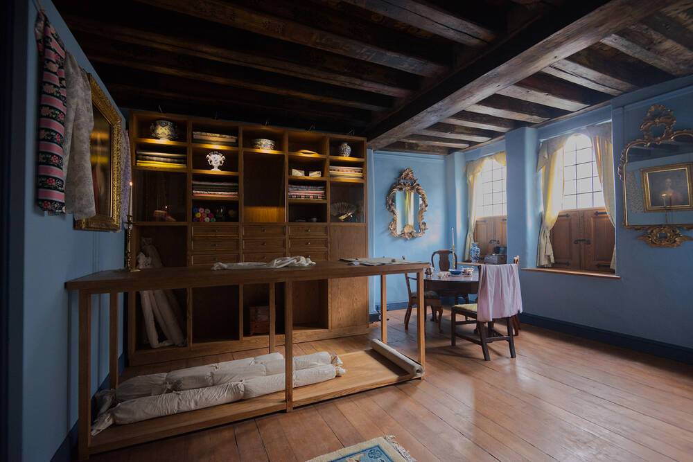 The reconstructed Dawson’s Cotton & Wool Shop, 1766, National Trust for Scotland