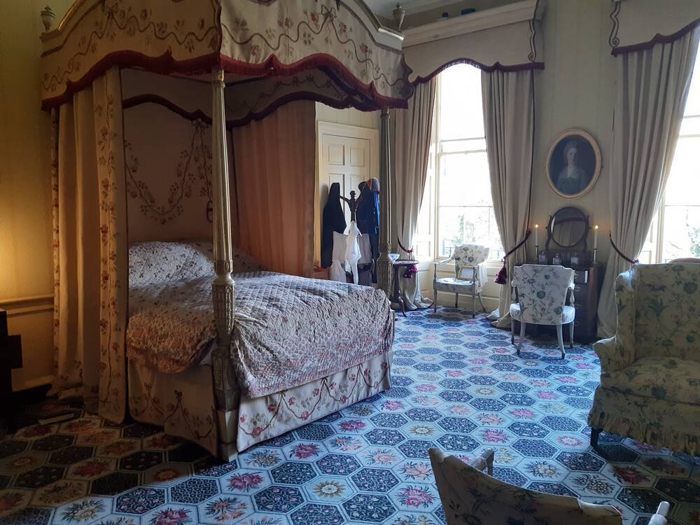 Bedroom with four poster bed, National Trust for Scotland