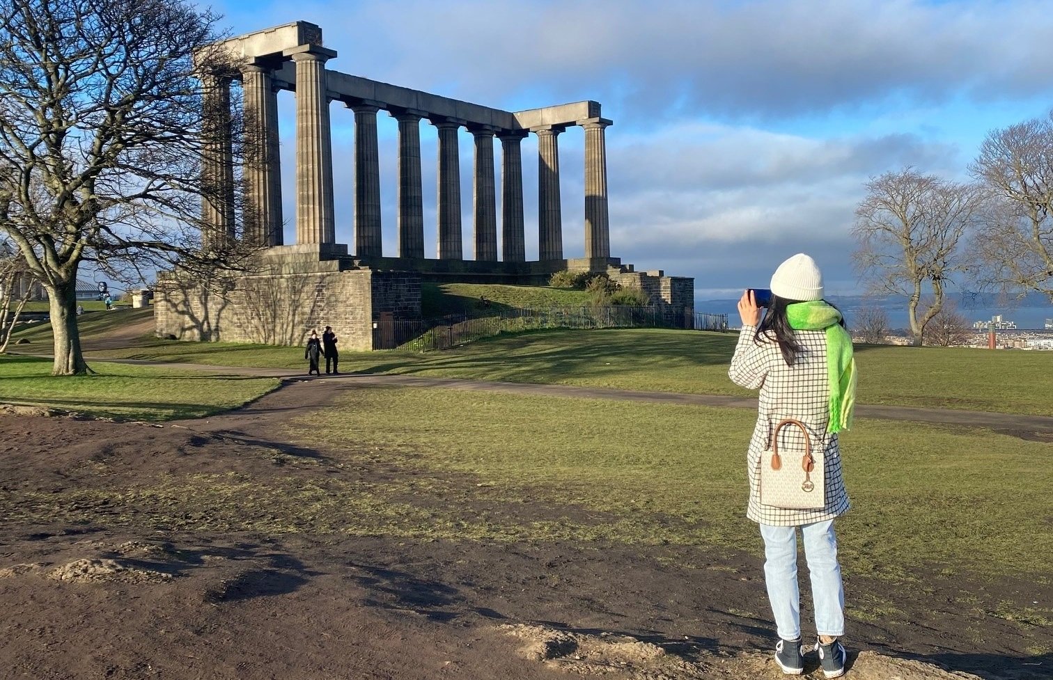 Calton Hill, Lady taking picture