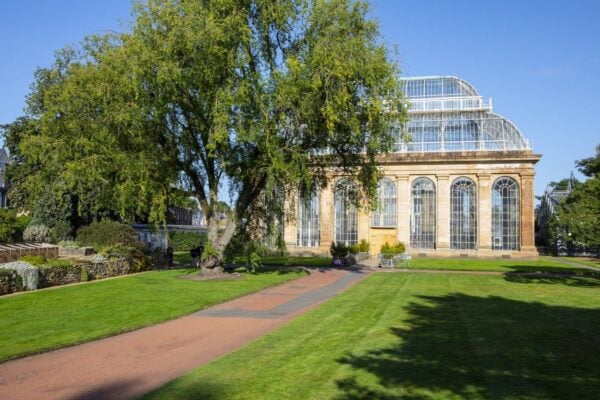Botanic Garden view of Victorian Glasshouse