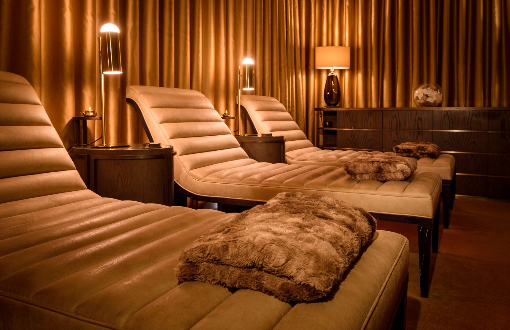 Image of spa beds at The Waldorf Astoria hotel