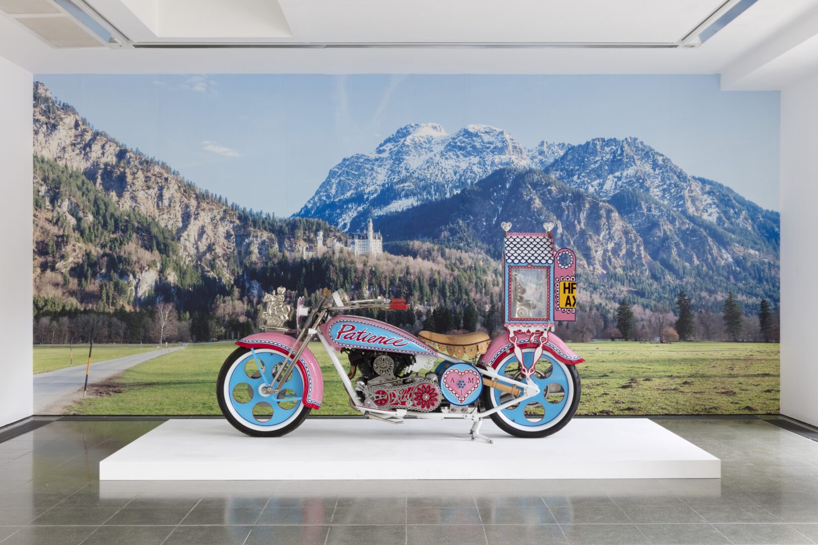 Brightly painted motorcycle