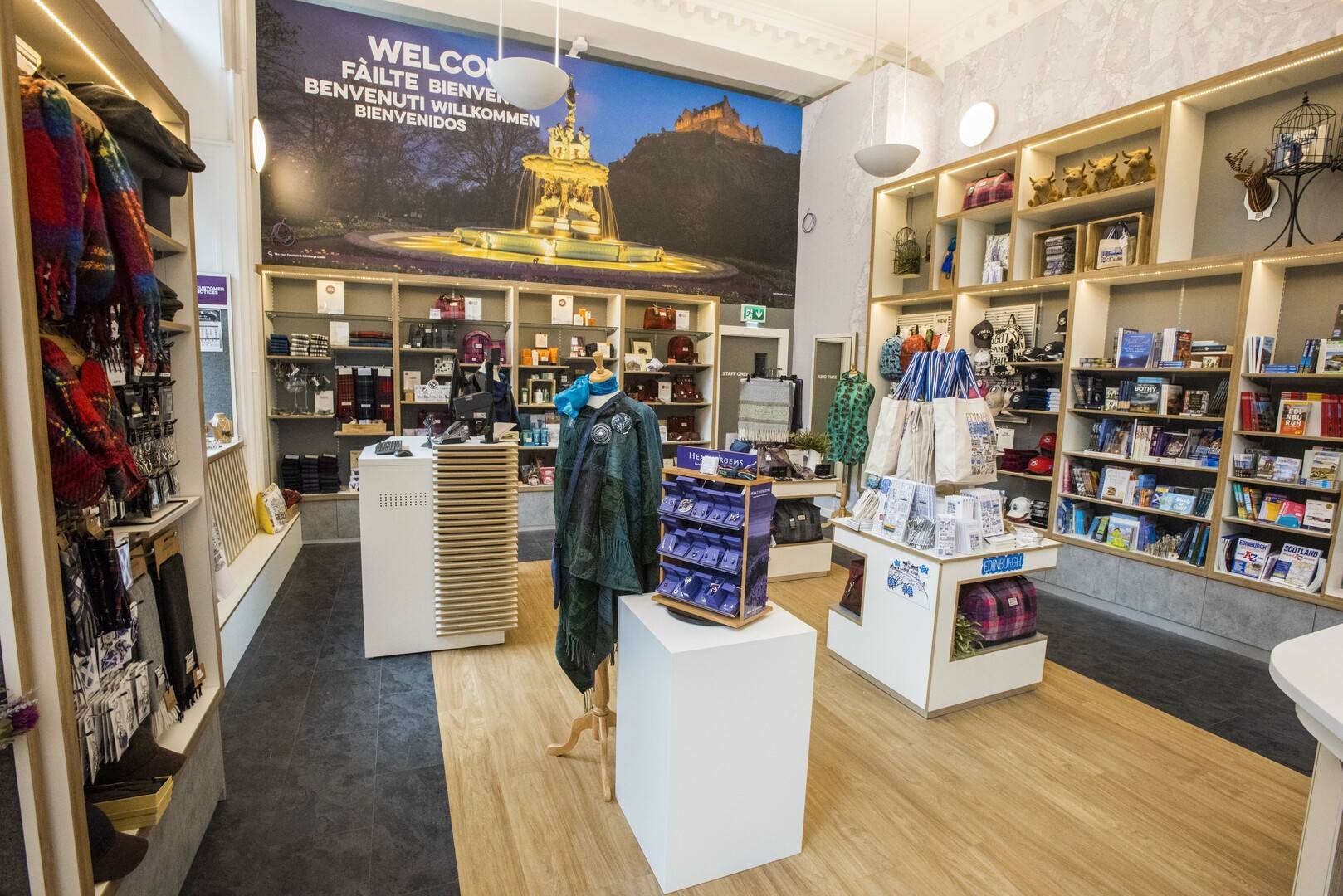 Edinburgh VisitScotland iCentre interior of store