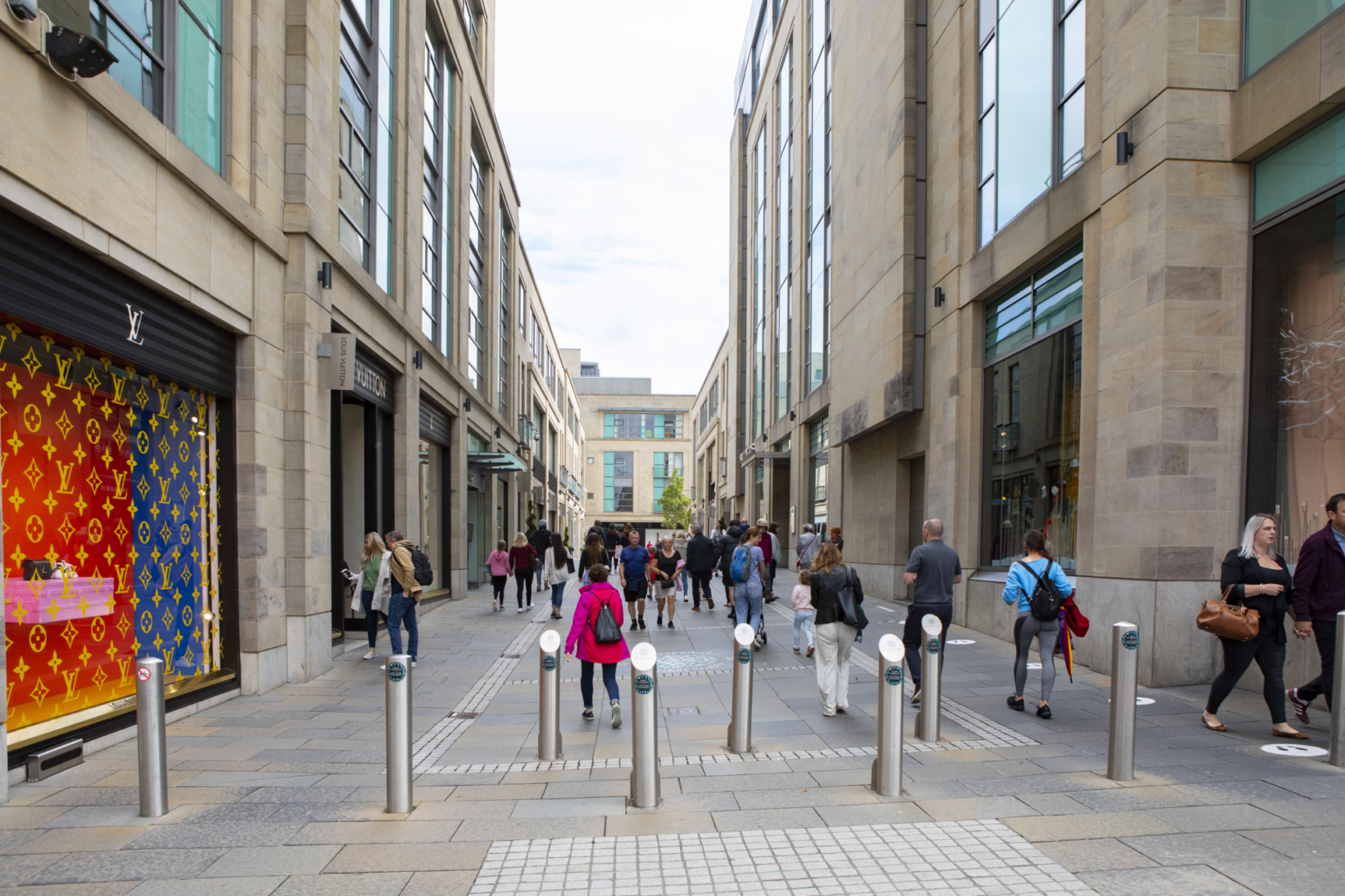 Multrees Walk, luxury shopping street in Edinburgh