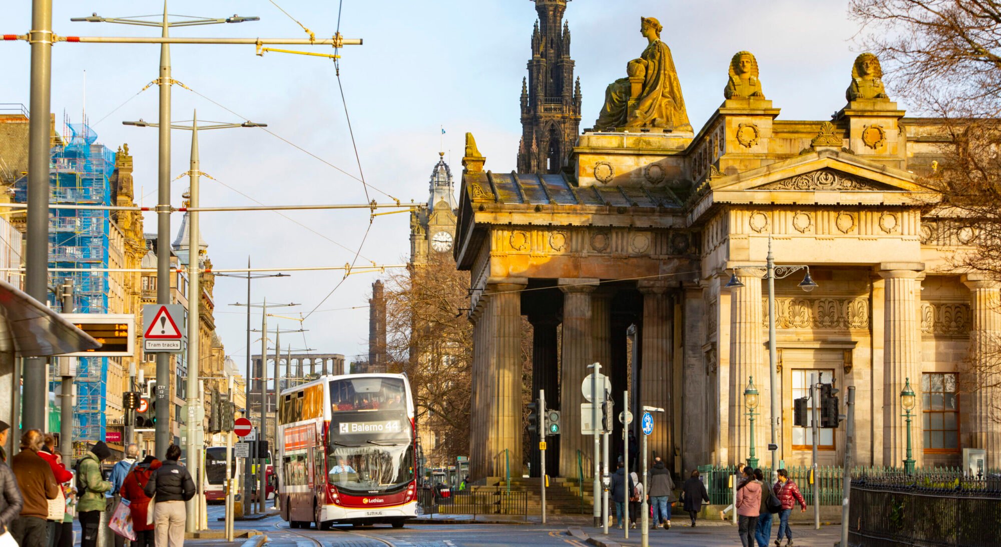 Princes Street with city centre transport