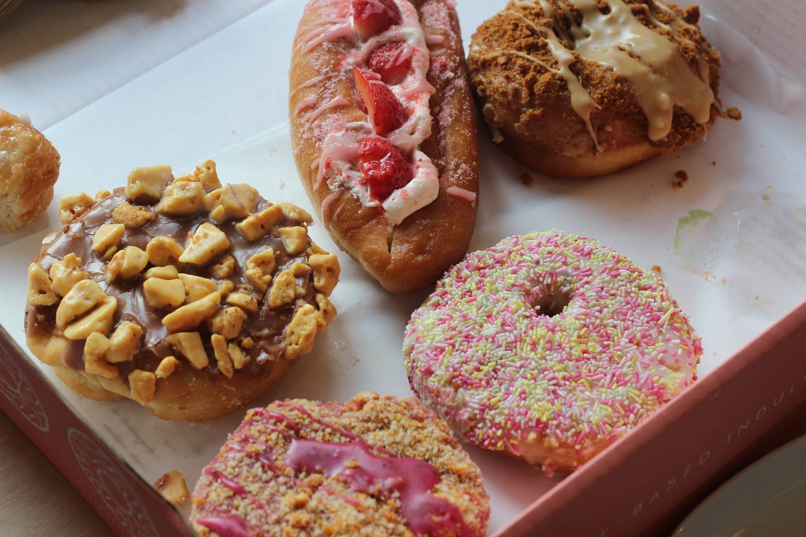 Image of donuts in box