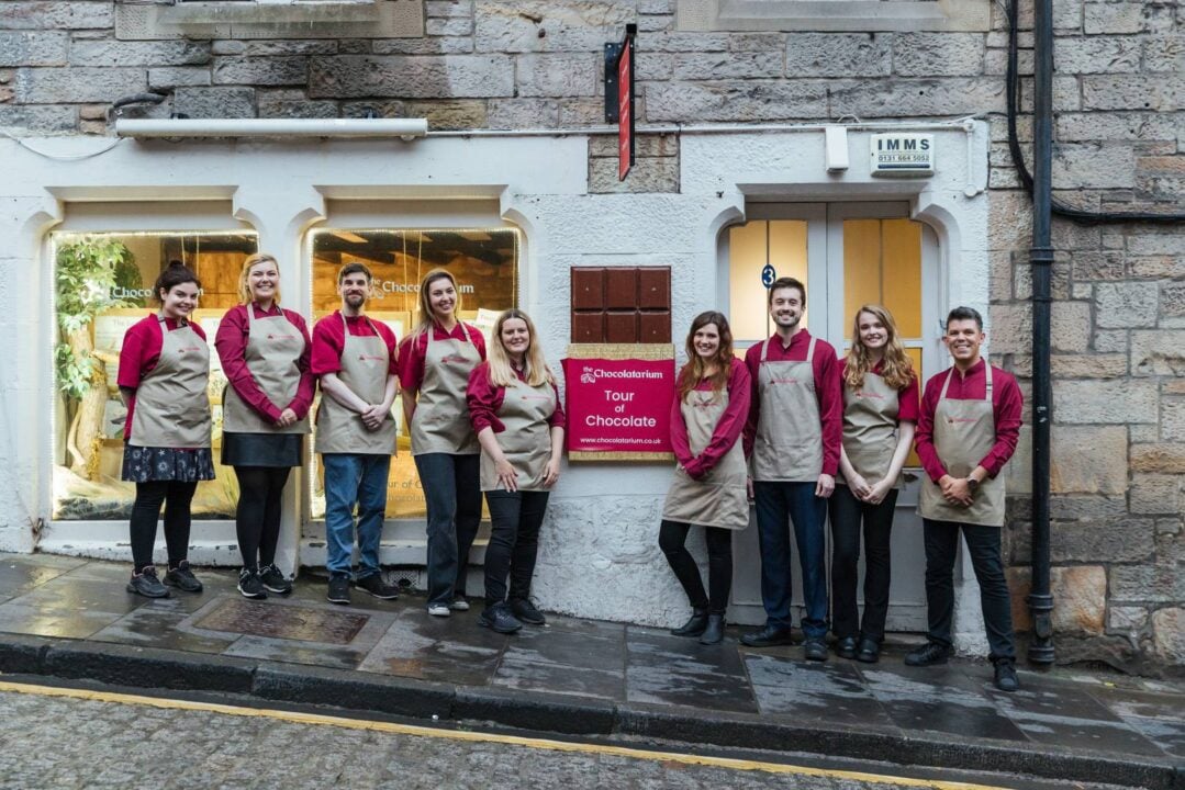 The Chocolatarium Team in Front of the location.