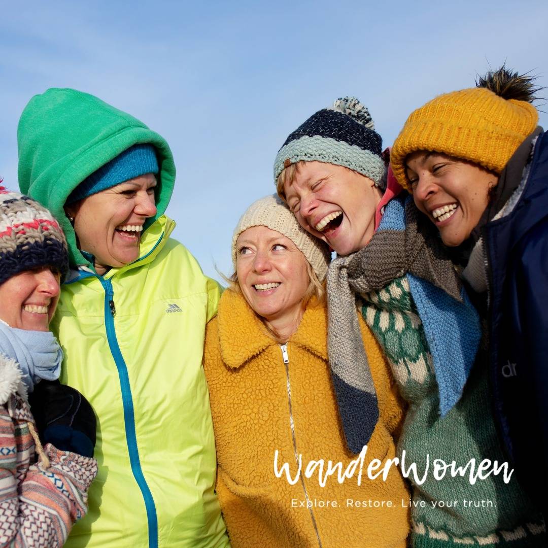 Group of women finding joy outdoors, WanderWomen Scotland