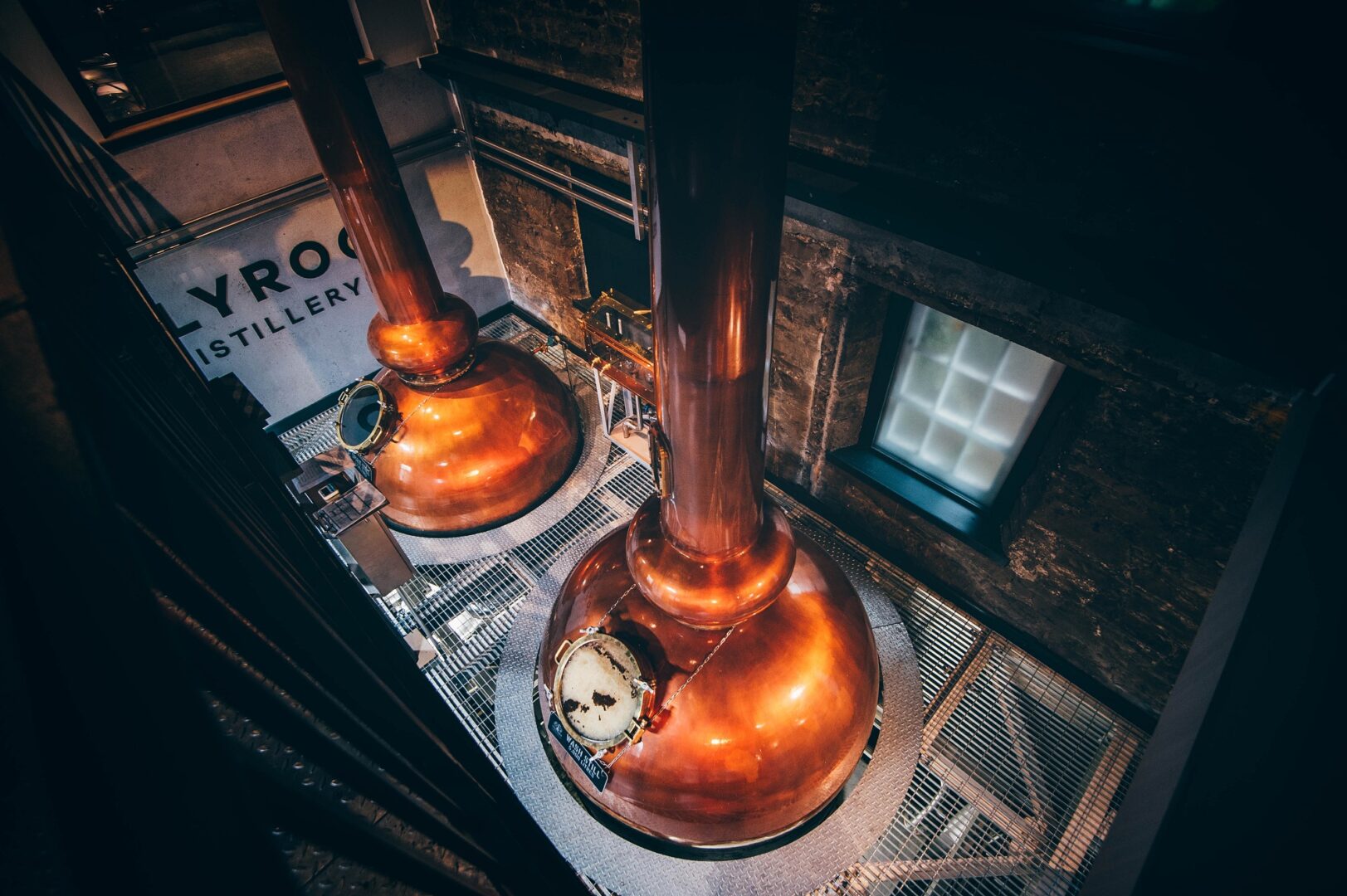 Holyrood Distillery Stills image taken from above