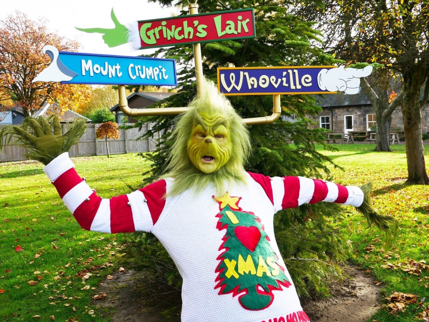 Member of Staff from Conifox dressed as the Grinch