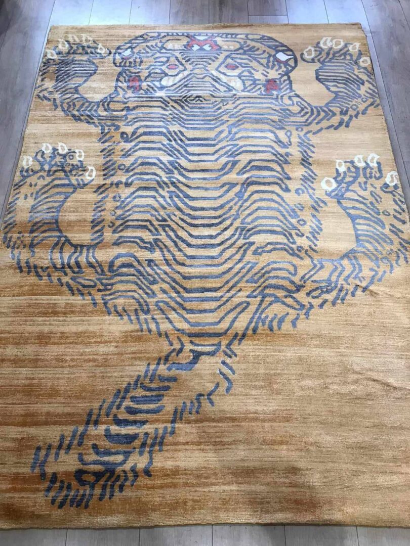 Tiger-printed rug