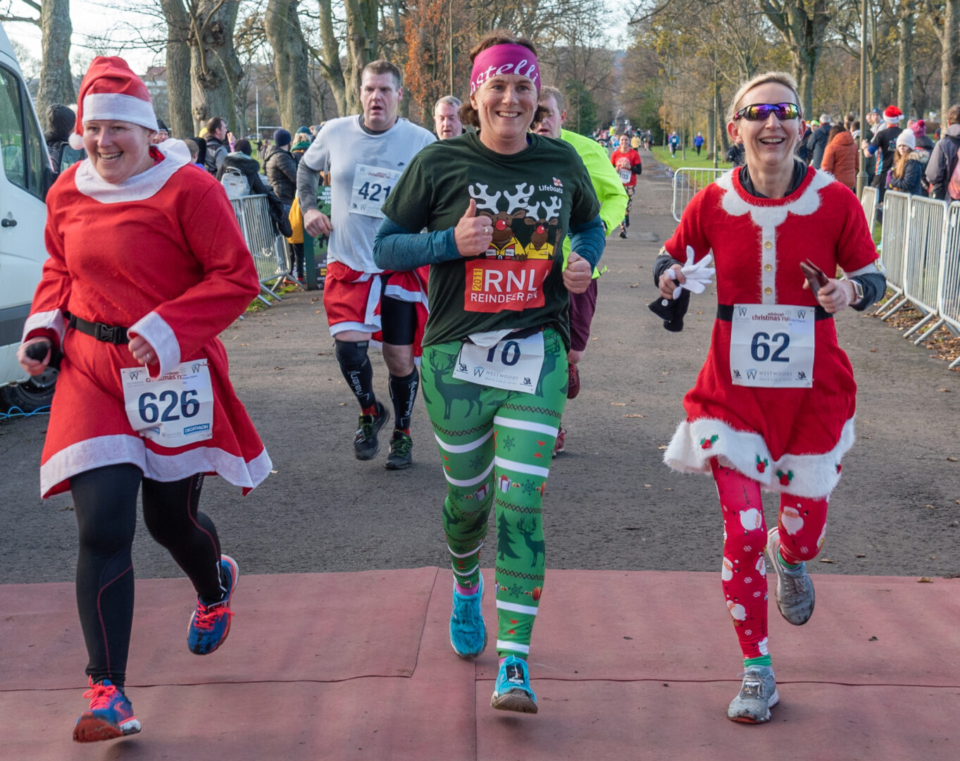 Runners dressed in Christmas outfits at the Great Scottish Christmas Festival