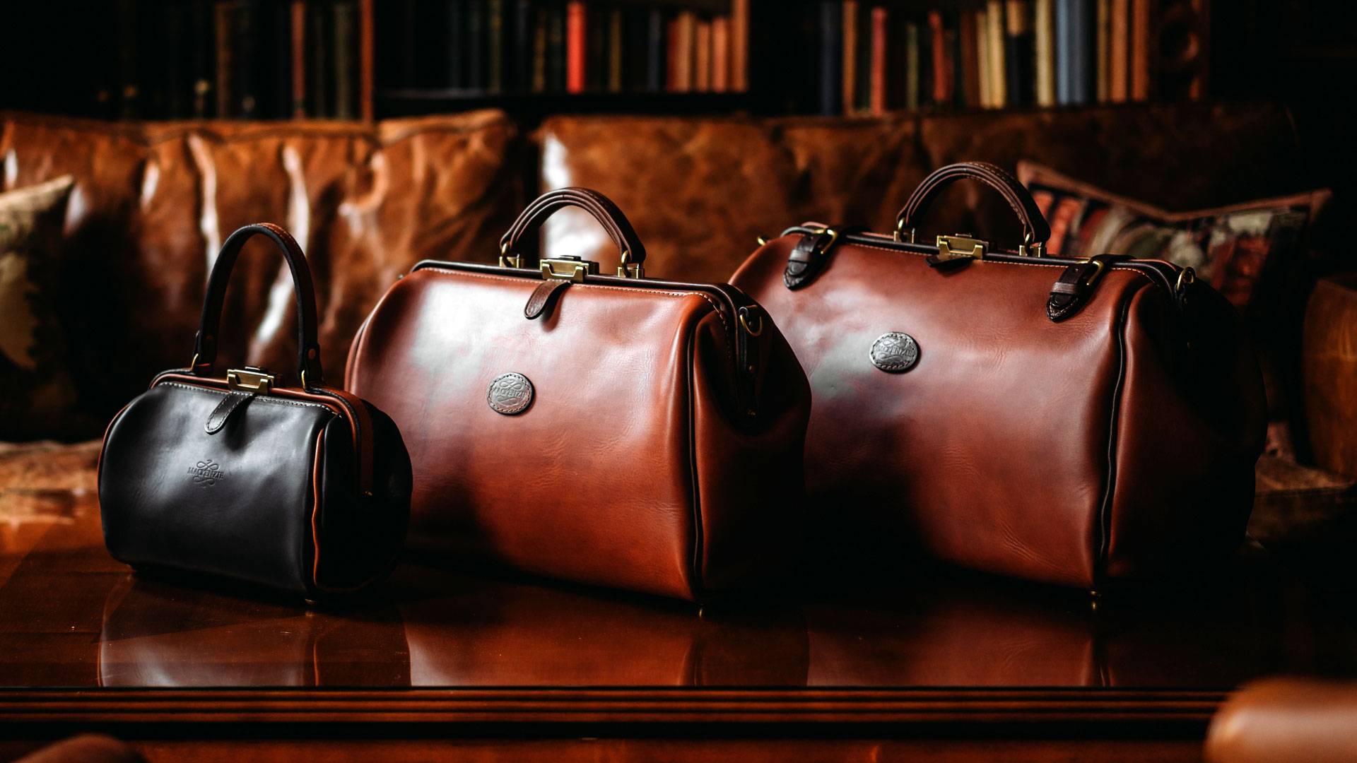 Gladstone leather collection.