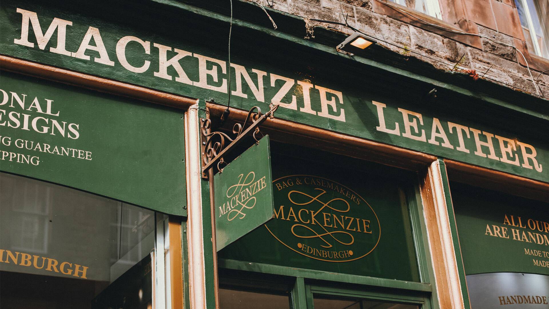 Mackenzie Leather Edinburgh shop.