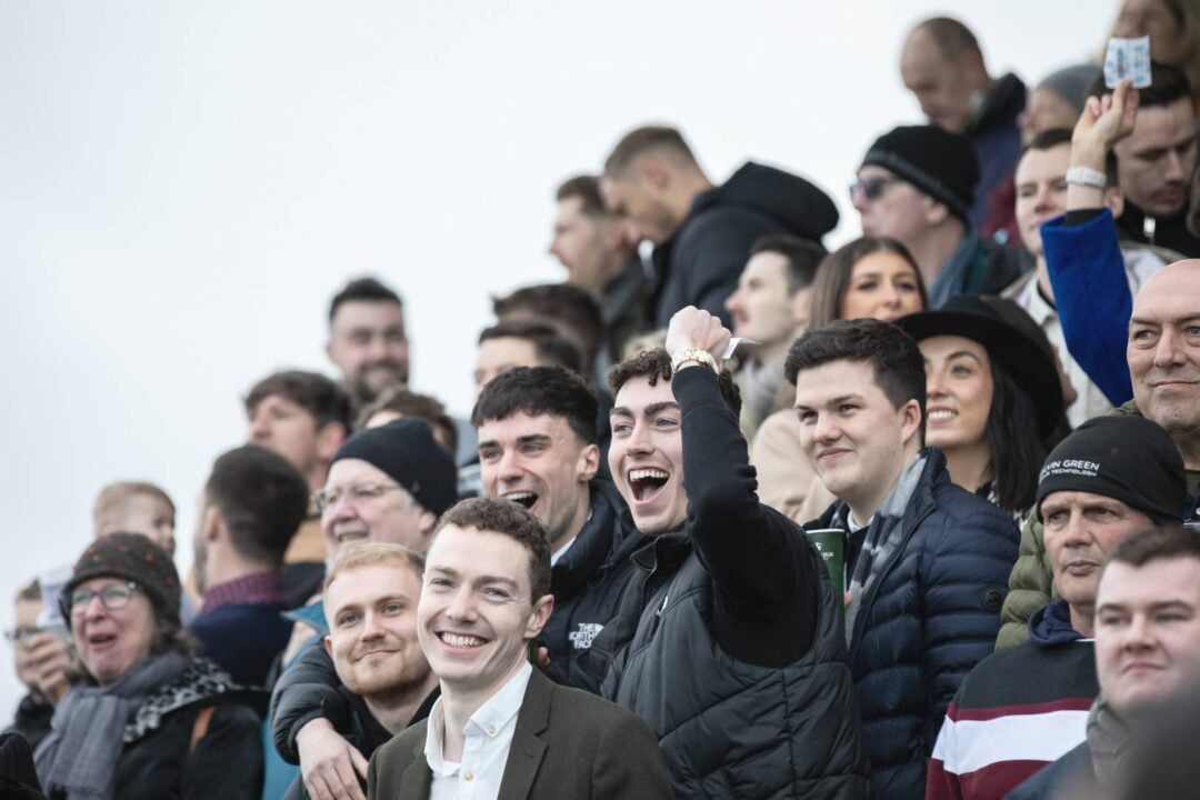 Racegoers enjoying New Years Day racing ,© Musselburgh Racecourse