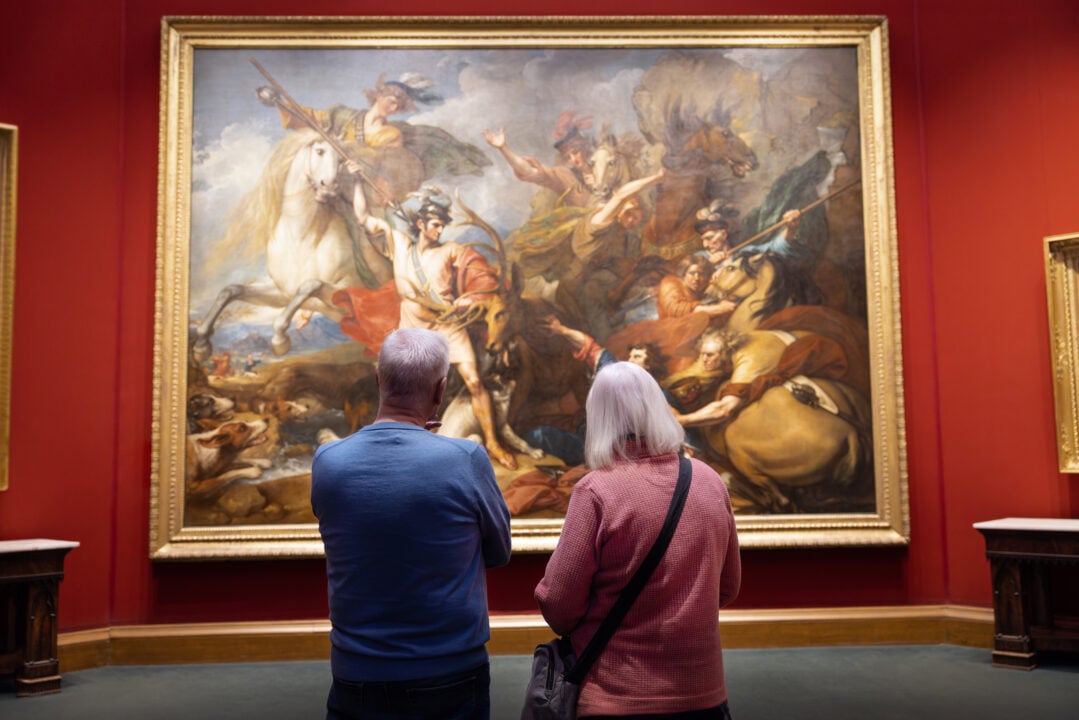 National Galleries Scotland - couple standing looking at large painting.