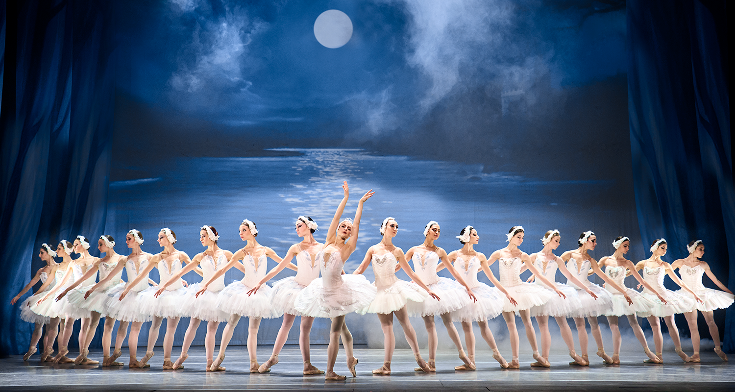 Ballet dancers performing Swan Lake.