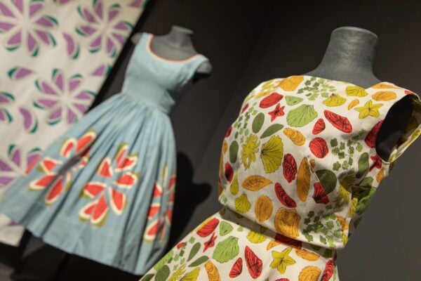Andy Warhol Dresses on display at Dovecot Studios