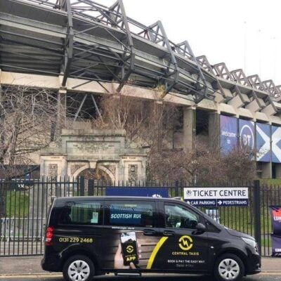 Central Taxi in front of Murrayfield Stadium, Central Taxis