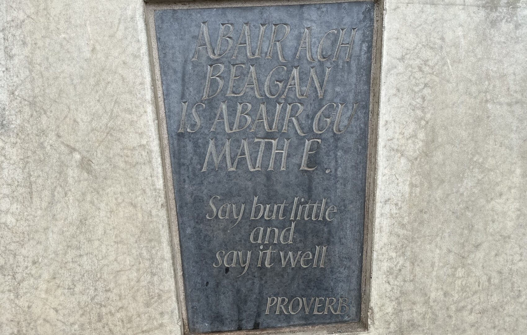 The Scottish Parliament Gaelic Proverb