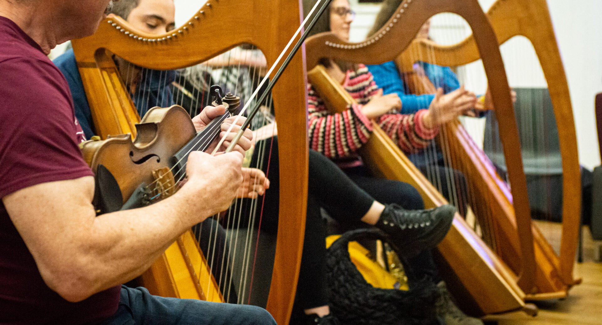 Harpists at Edinburgh International Harp Festival