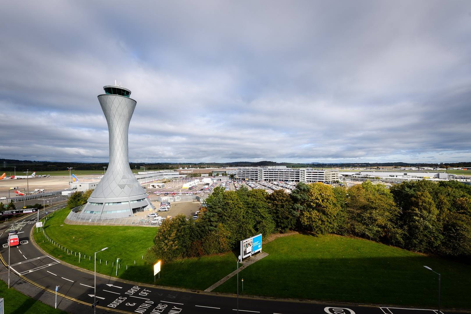 Edinburgh Airport View with Tower,©Edinburgh Airport