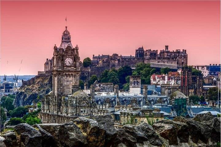 Edinburgh Sunset - Old Town viewed from Calton Hill,© Alan Wilson