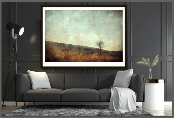 Lone tree in country, painterly style photograph,© Nadia Attura
