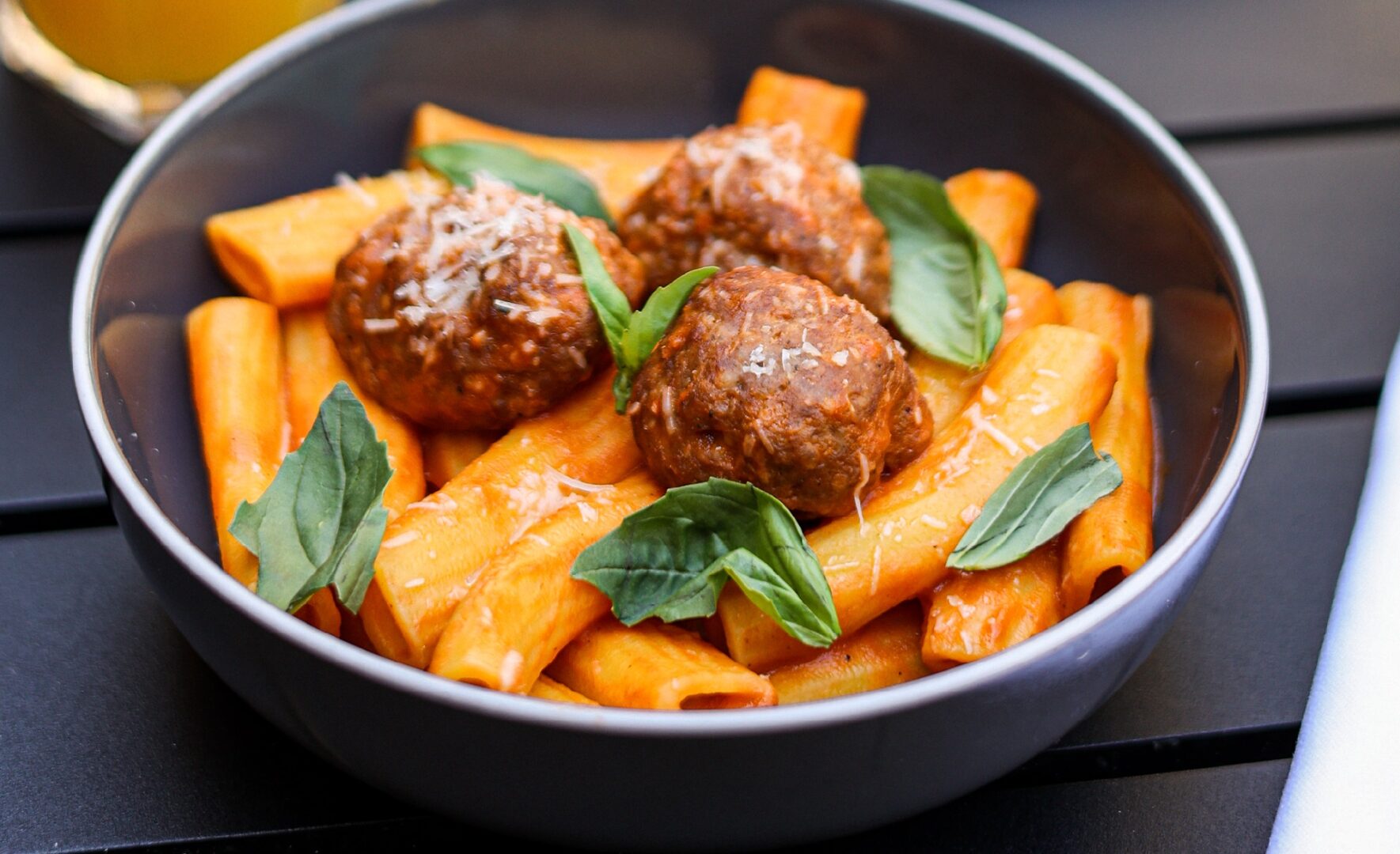 Kids Meatballs and Pasta at Bread street Kitchen and Bar 