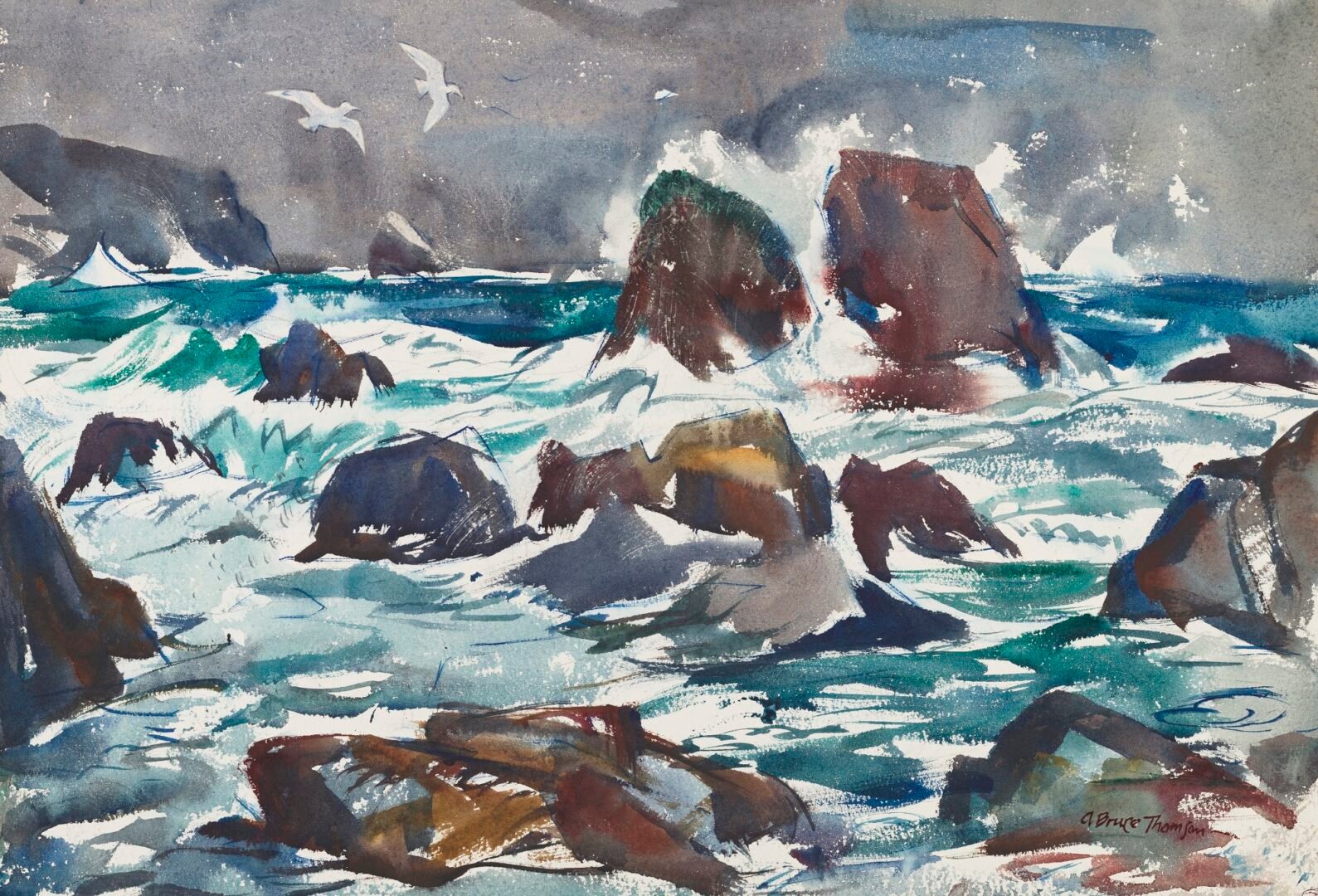 Adam Bruce Thomson, picture of Stormy Sea, c.1963.