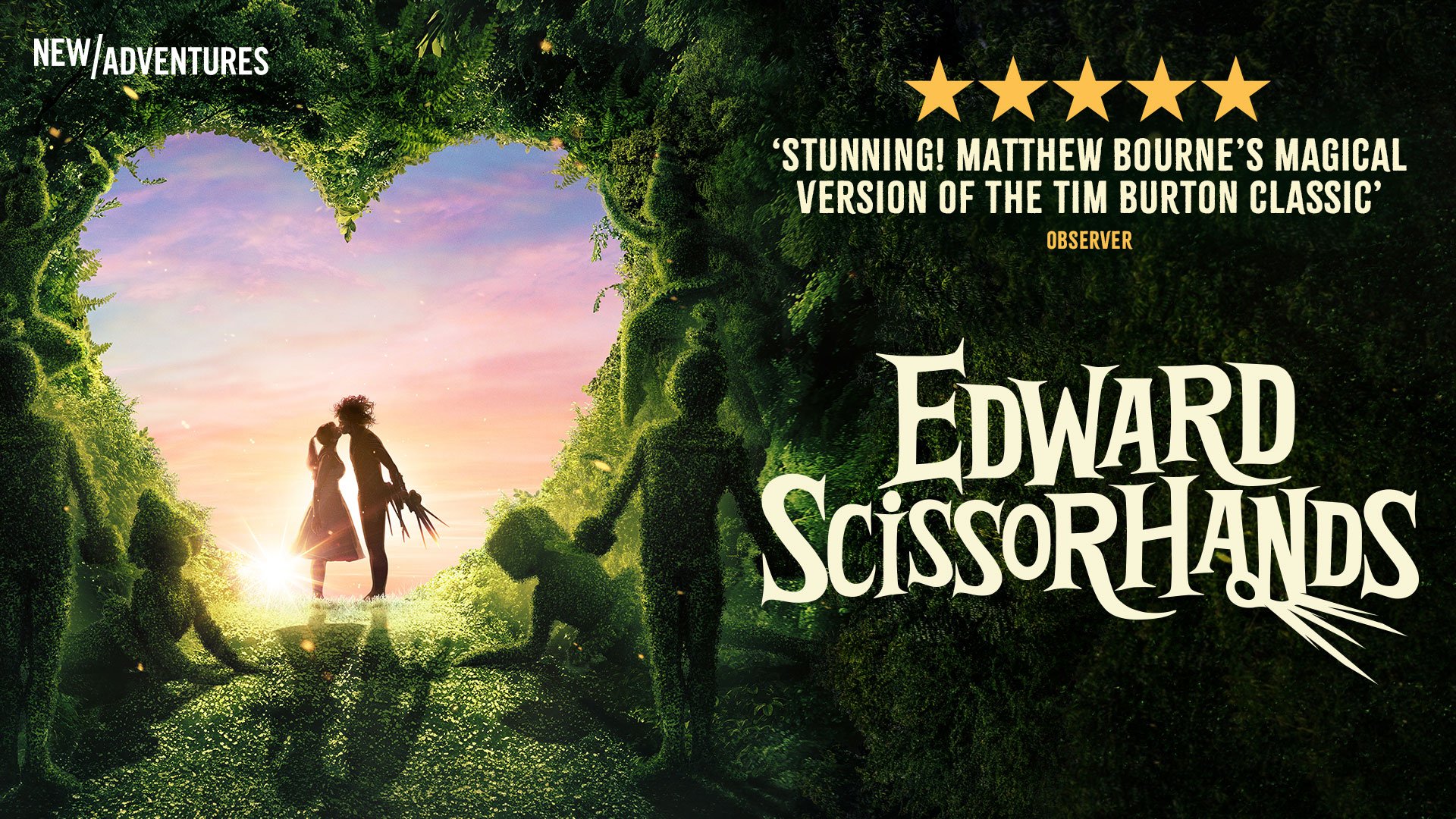 Poster to show Edward Scissorhands is at the Festival Theatre in May 2024.