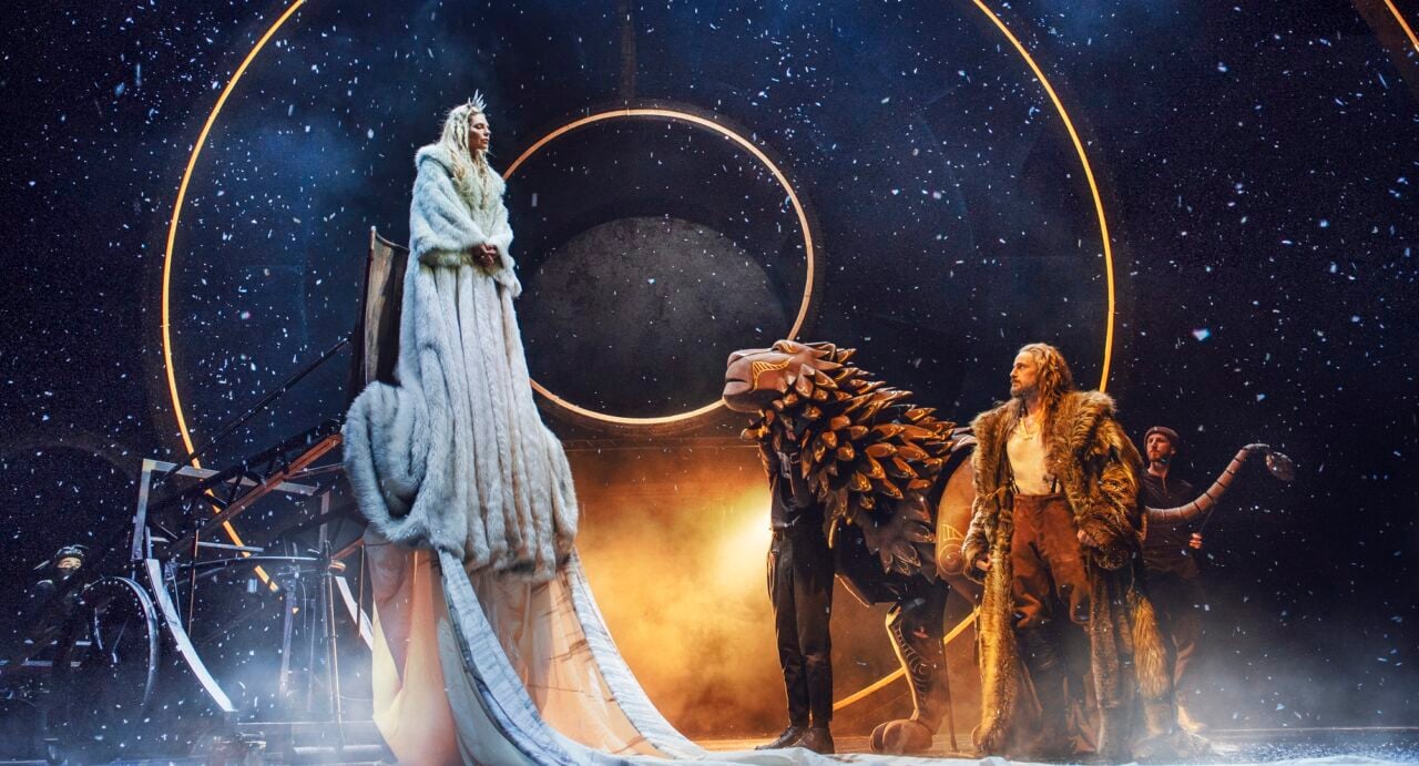 The lion, the witch and the wardrobe scene from the play