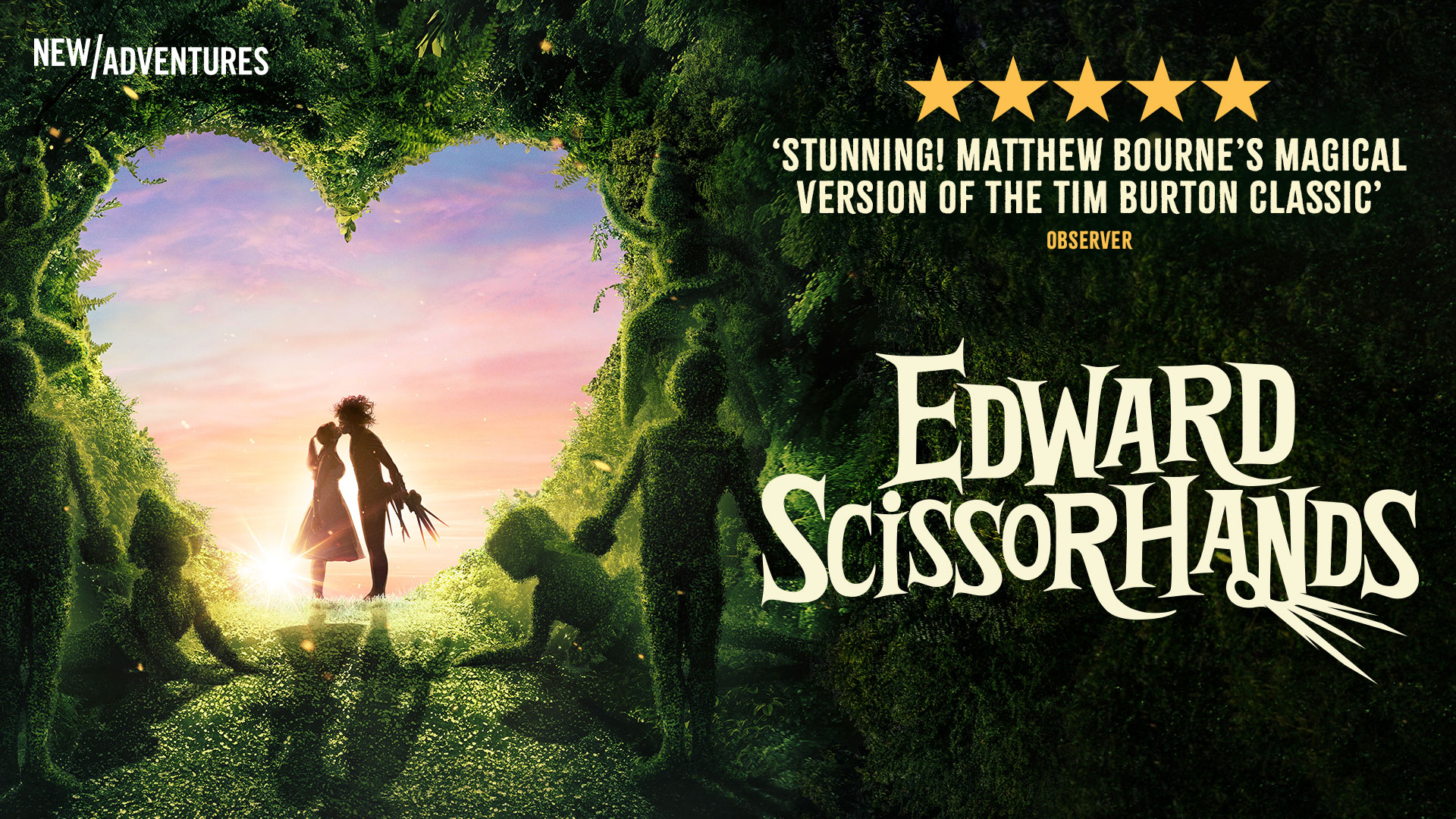 Poster to promote Edward Scissorhands at the Festival Theatre in Edinburgh