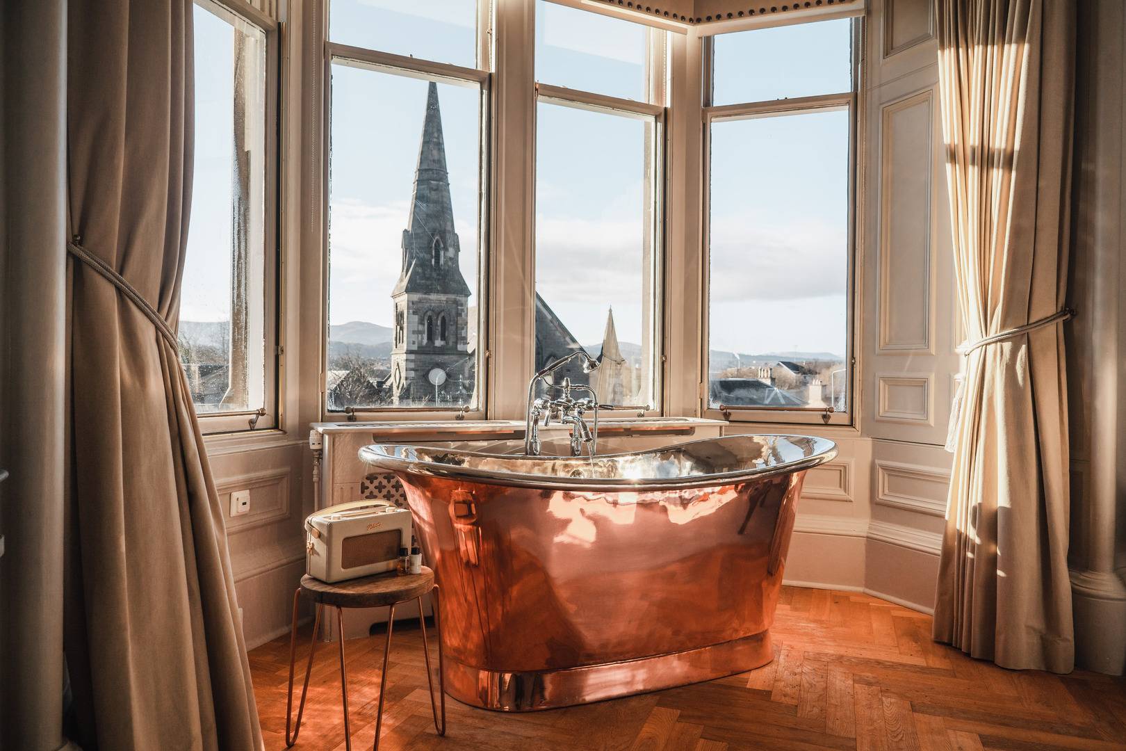 Bath with a view at The Roseate