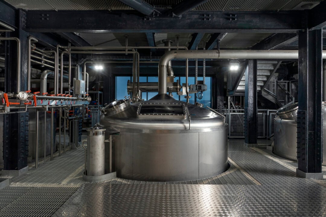 Port of Leith Distillery steel masher - Photographer Alix McIntosh