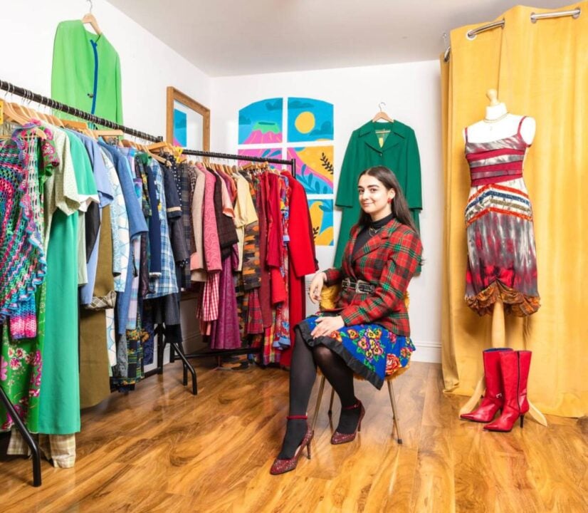 Elena business owner with her vintage selection