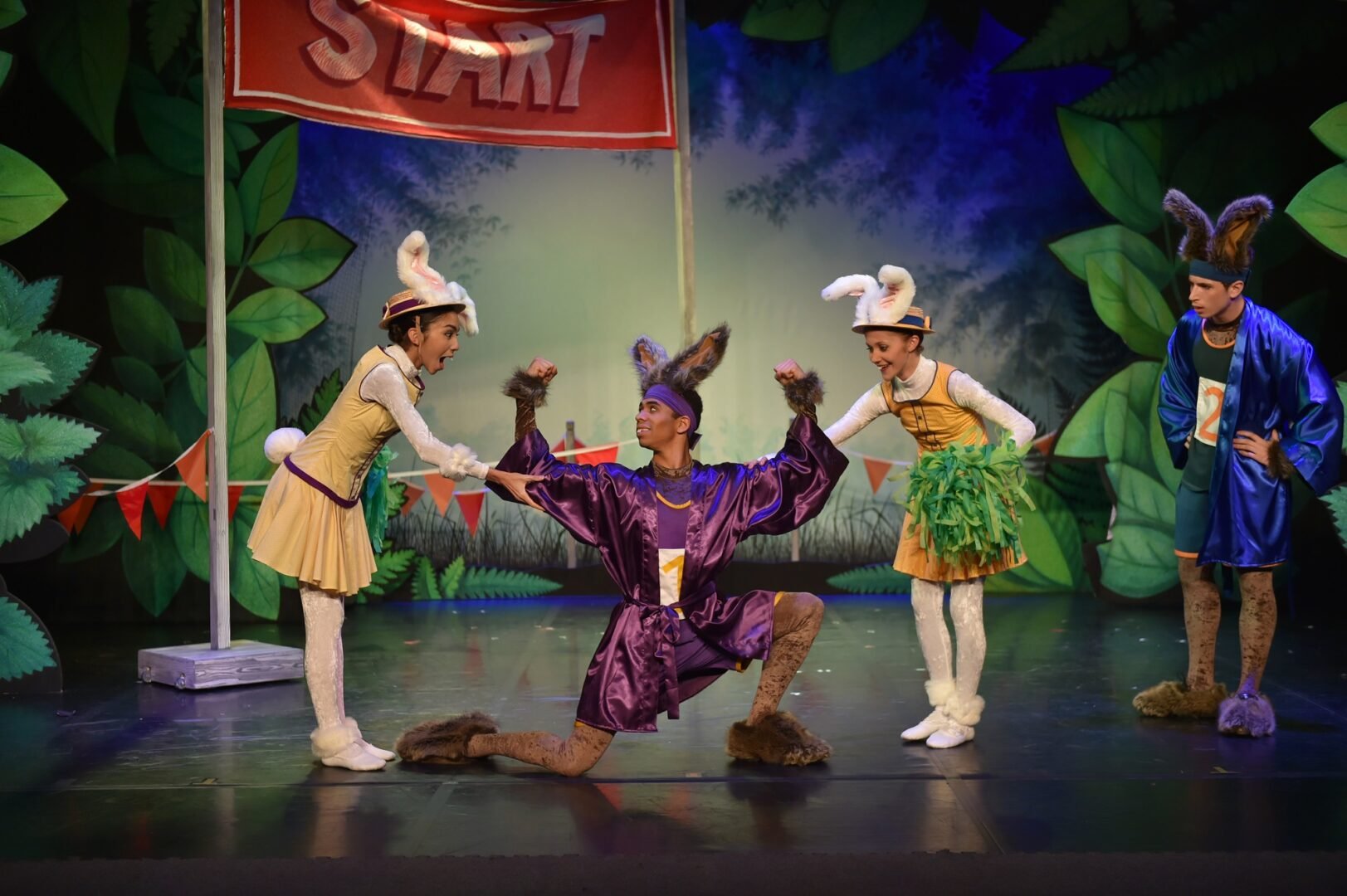 Northern Ballet cast performing Tortoise and Hare at Festival Theatre