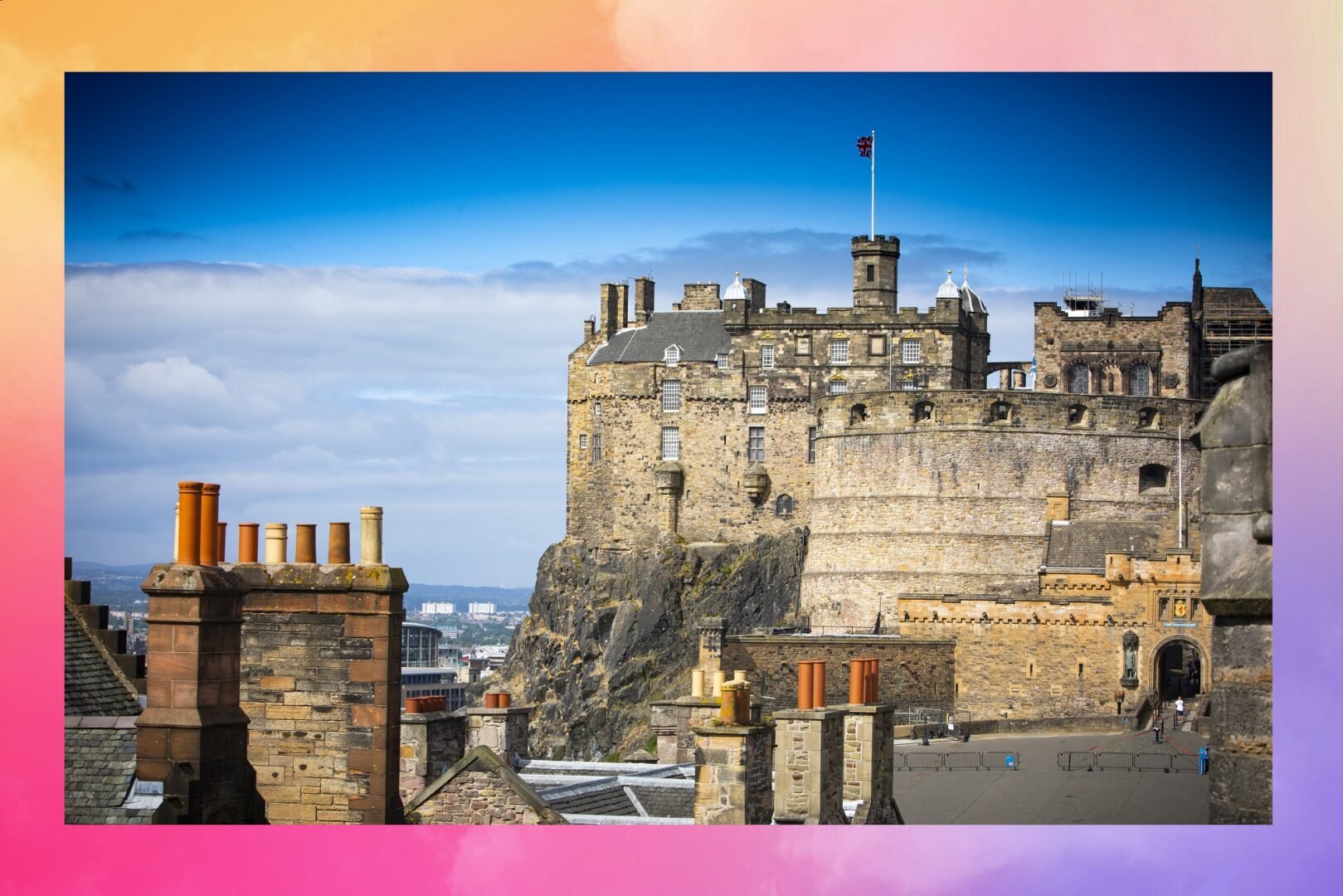 Edinburgh Castle from viewpoint at Camera Obscura