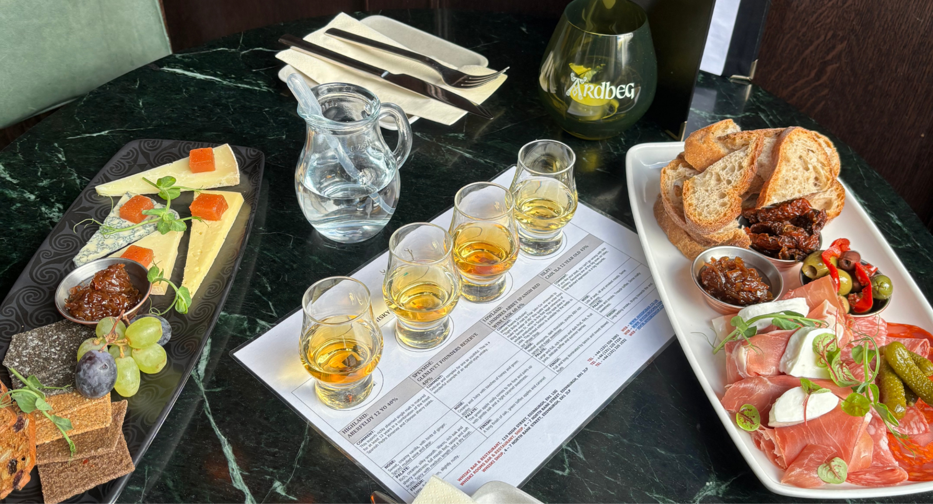 Cheese & Meat Selection with whisky flight,© Whiski Rooms
