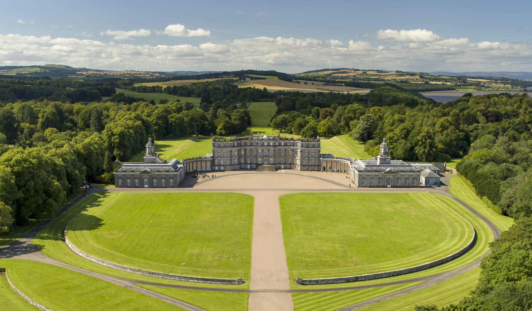 Aerial view of Hopetoun House by Peter Keith Photography.
